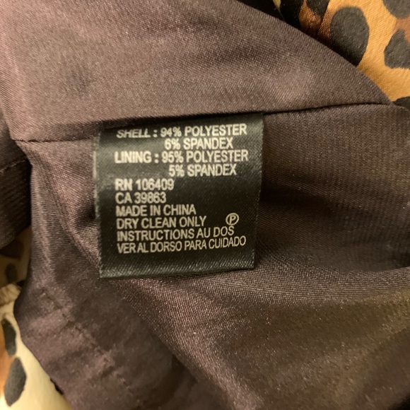NWT Tahari ASL Cheetah Print Dress SIZE 6 - Picture 6 of 6